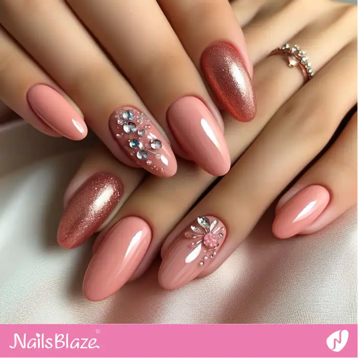 Peach Fuzz Nails with Decorations| Color of the Year 2024 - NB1748